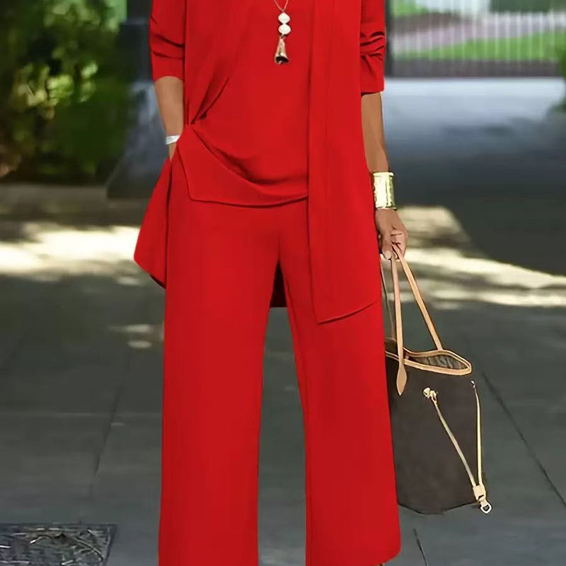 🔥【Traje de tres piezas】🔥【S-5XL】 Ropa casual profesional para mujer 2026, moderna y sencilla (40-100 kg)