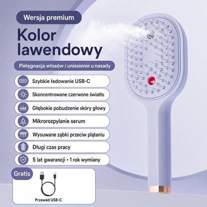 💖💨 Grzebień ze spryskiwaczem — jedno naciśnięcie pomaga rozczesać włosy i zapobiega ich plątaniu.