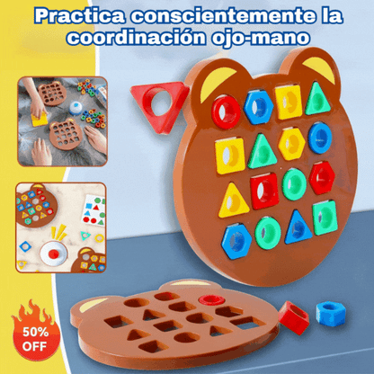 🎁🔥 Juego de combinación de geometría para niños: un juguete educativo que desarrolla el pensamiento lógico y la coordinación mano-ojo