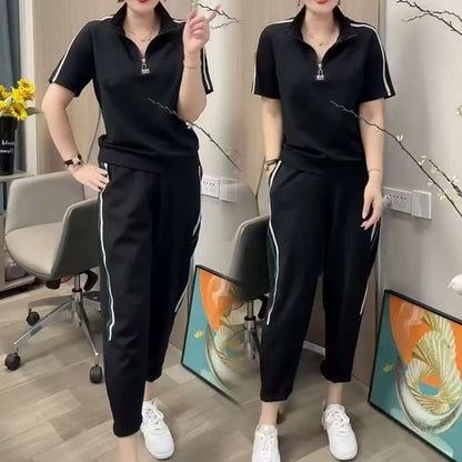 Плащане при доставка🔥👚【M-4XL】Пролет 2026 Нови модерни дамски спортни комплекти в големи размери