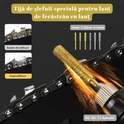 📦【18 piezas】Limas de afilado especiales para cadenas de motosierra 🛠️⚙️