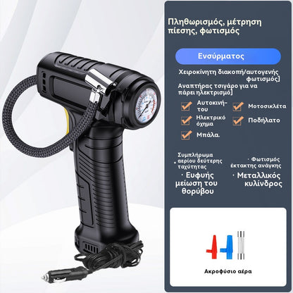 🚗💨✅  50% DE DESCUENT 🔥 Inflador de neumáticos inalámbrico portátil multifuncional con pantalla digital.