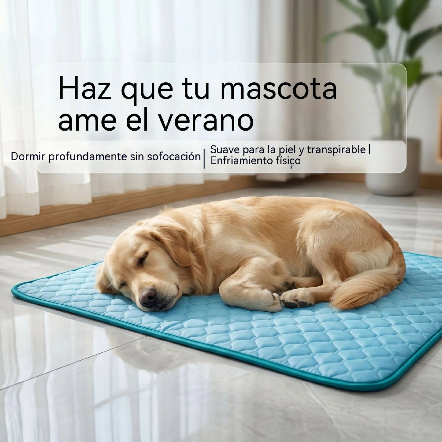 🧊⚡ ¡Rebajas de verano! Alfombrilla refrescante para mascotas (sin agua) – Tejido Oxford transpirable, apta para cualquier cama o jaula.