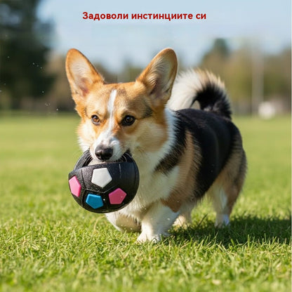 ⚽🐕🐾Събитие с ограничено време🔥Играчка за кучета: футболна топка, интерактивни и устойчиви на ухапване принадлежности за бордър коли, лабрадори и коргита.