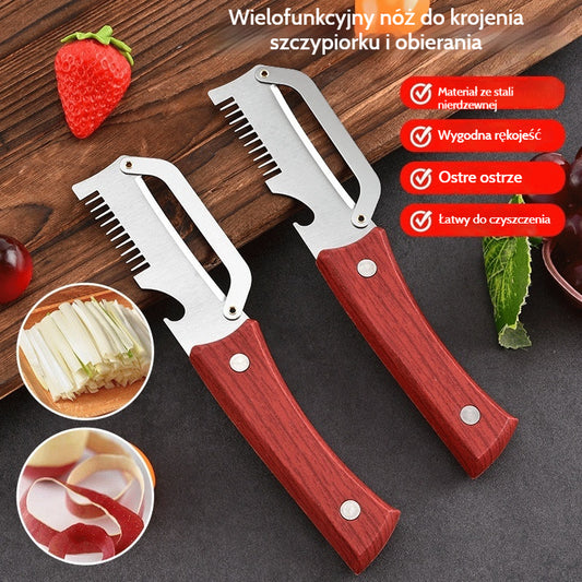 ✅ Kup 1, otrzymaj 1 gratis (2 produkty) 🧅🔪 Wielofunkcyjna obieraczka kuchenna 3 w 1: obiera, kroi i otwiera słoiki! 🔥
