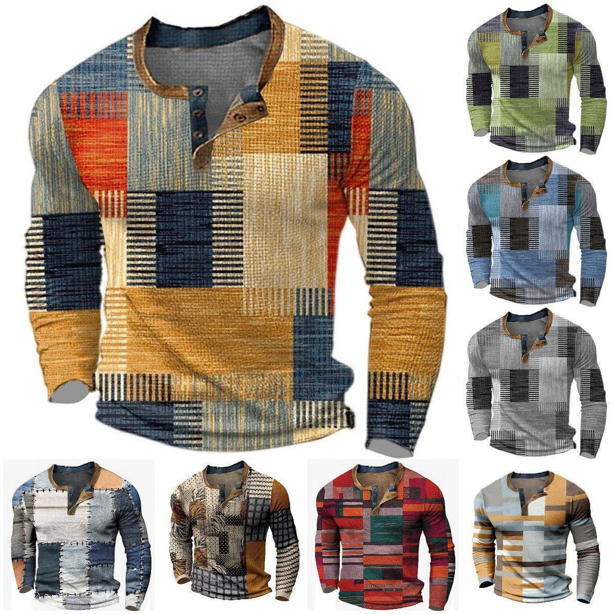 👔🌈【S-4XL】😍2025 Nova muška moderna košulja dugih rukava s printom