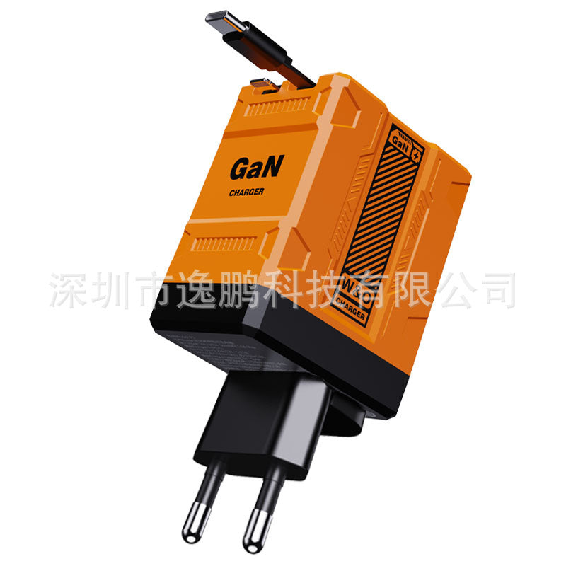 ⚡ Cargador rápido 2 en 1 compatible con GaN de 120 W para iPhone, teléfonos móviles y tabletas 🔋