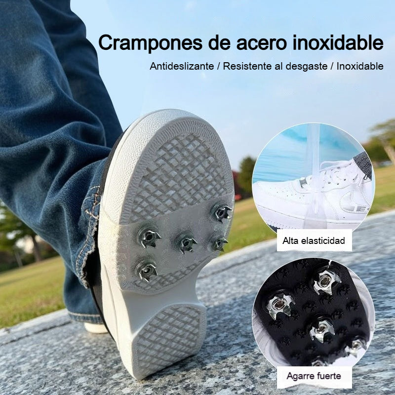 👴🚶🏔️❄️【50% de descuento】Crampones antideslizantes invisibles de 5 dientes para exteriores. Ideales para senderismo en nieve, montañismo y superficies de hielo. Imprescindibles para personas mayores este invierno.