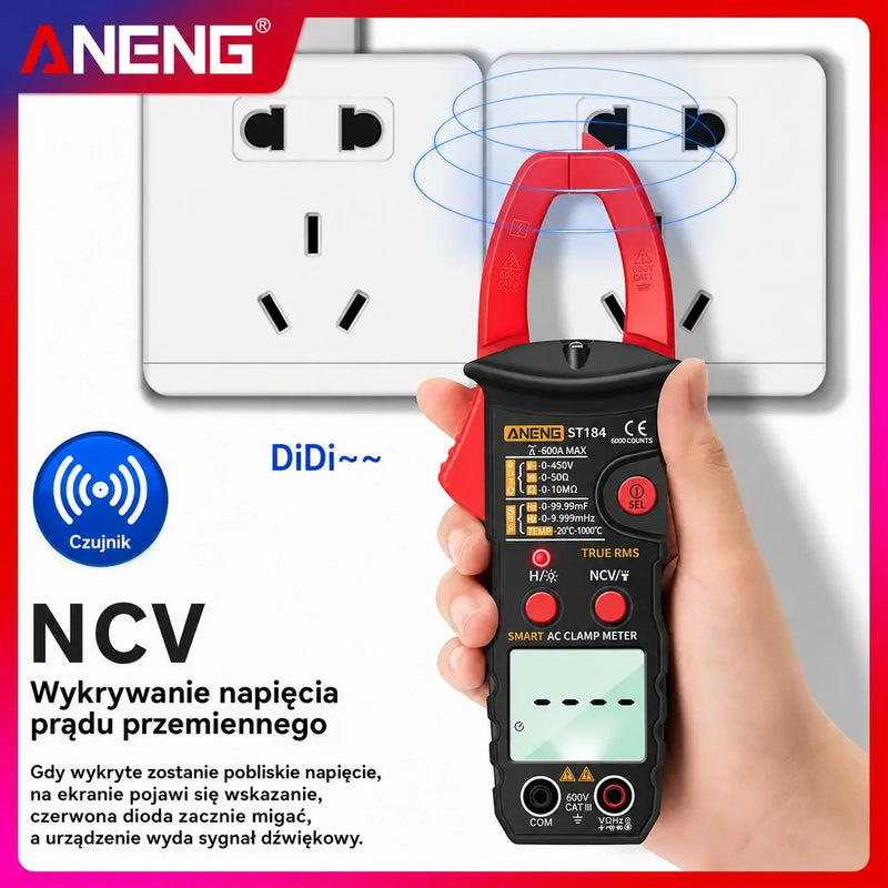 【Oferta ograniczona czasowo】🛠️ Inteligentny cyfrowy miernik cęgowy, wielofunkcyjny miernik dla elektryków ✅ wysoka precyzja pomiaru prądu ✅ w pełni automatyczne rozpoznawanie