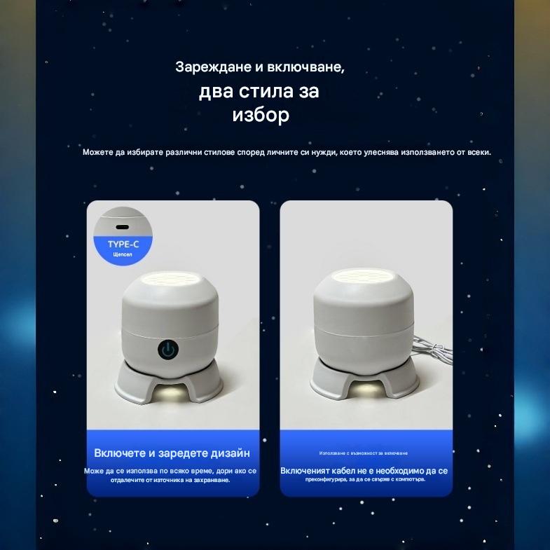 【Плащане при доставка】Динамичен въртящ се LED проектор