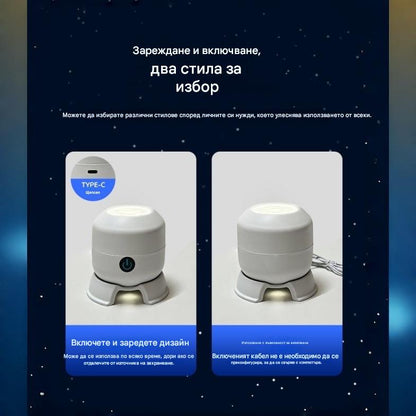 【Плащане при доставка】Динамичен въртящ се LED проектор