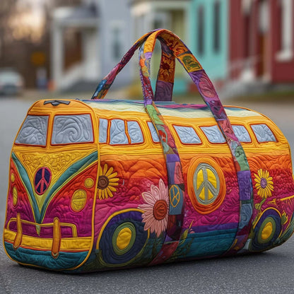 Bolsa de viaje acolchada Hippie Van【(18x9x9) pulgadas】