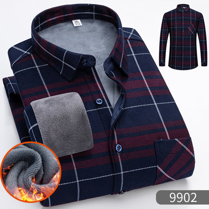 🔥👔【L-5XL】Wiosenna ciepła koszula biznesowa z długimi rękawami
