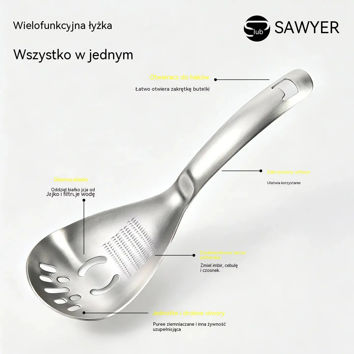 50% zniżki🔥🥄 Wielofunkcyjna łyżka i sitko ze stali nierdzewnej 304