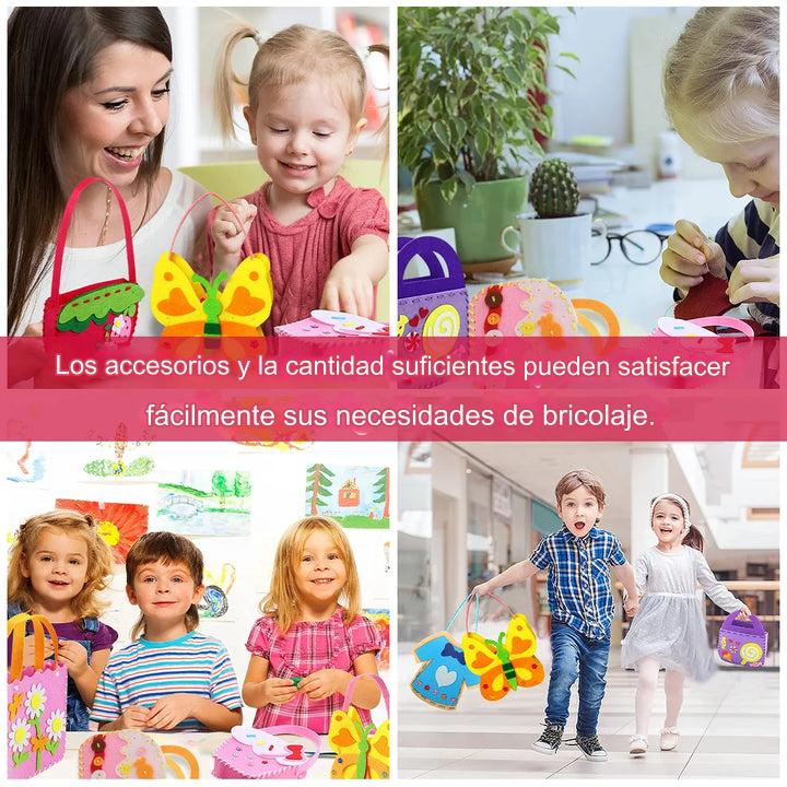 【50%OFF】🔥【8 piezas】🥰Bolsos infantiles hechos a mano no tejidos DIY, el mejor regalo para los niños🎁