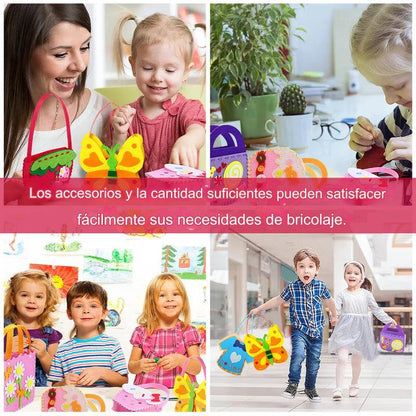 【50%OFF】🔥【8 piezas】🥰Bolsos infantiles hechos a mano no tejidos DIY, el mejor regalo para los niños🎁