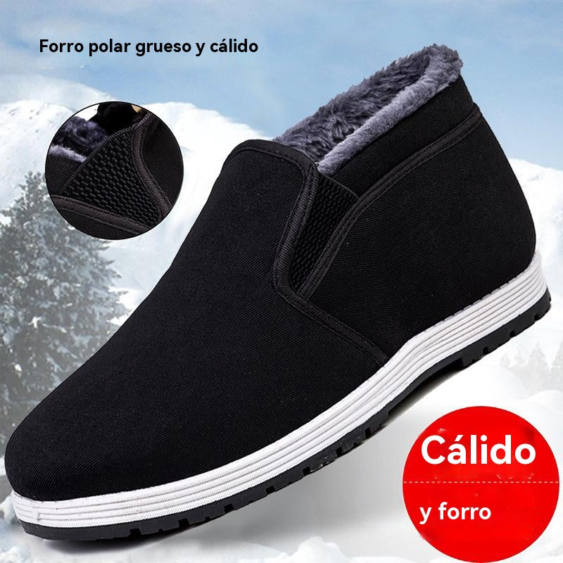🔥【38-45】👟2025 botas de nieve cálidas de terciopelo grueso para personas de mediana edad y mayores de otoño e invierno