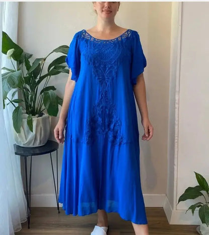 👗Nova književna retro ženska široka čipkasta haljina iz 2026., veća veličina