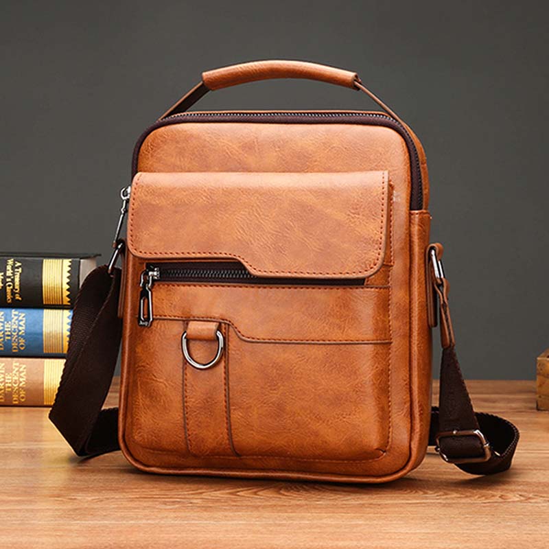🔥45% de descuento 👜 Bolso de piel para hombre moderno y casual con gran capacidad