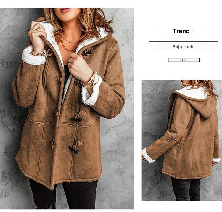 🥼🐏💖【Zimska novost 50% popusta】【S-5XL】2025 Modna i topla ženska jakna od antilopa sa flis podlogom, zimska jaknaza slobodno vrijeme