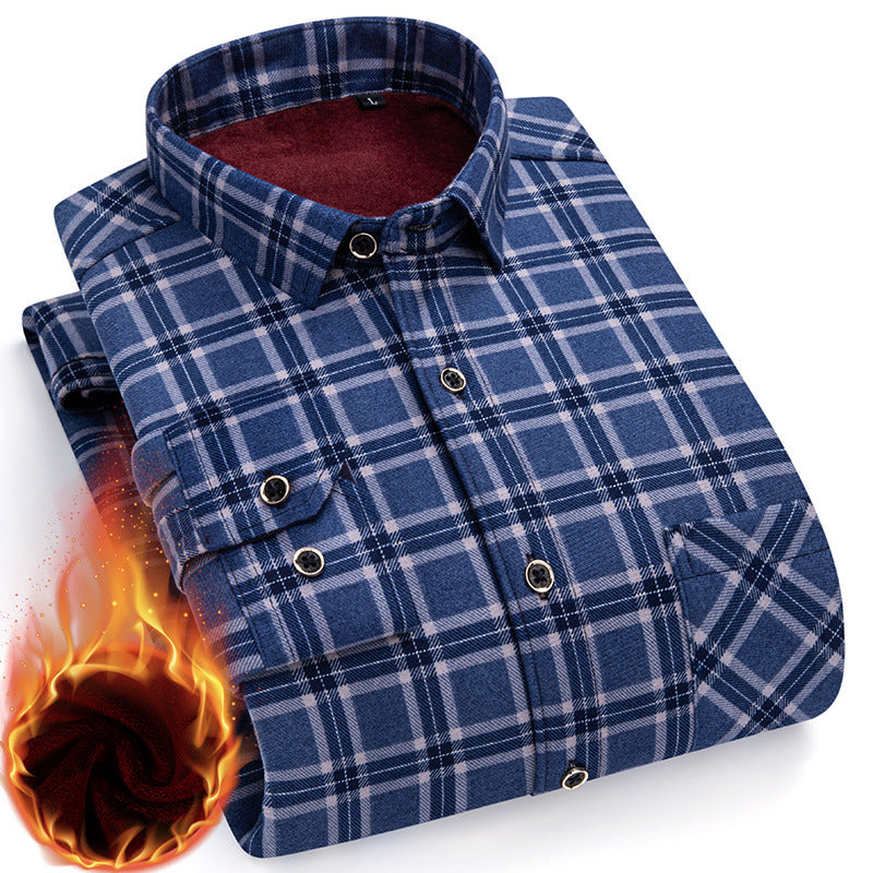 【Rozmiary L–5XL】Nowa męska koszula ocieplana polarem po obu stronach na jesień i zimę – modna i uniwersalna.