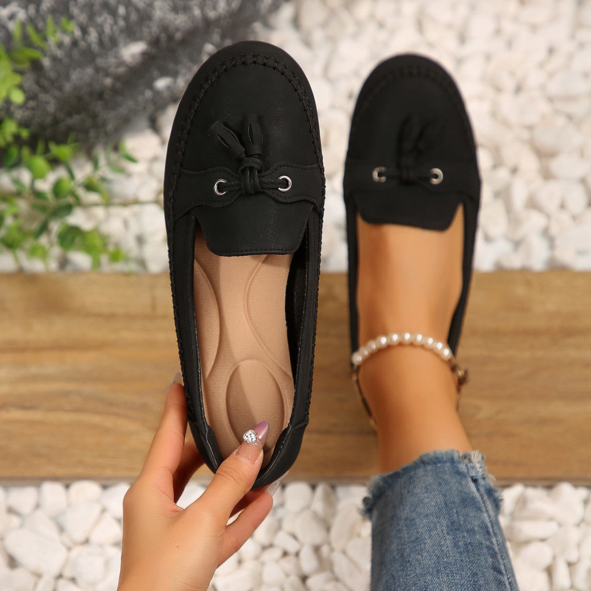 ✨50% отстъпка✨【36-43】 Дамски ортопедични обувки от естествена кожа, леки, с неплъзгаща се подметка, дишащи и удобни.