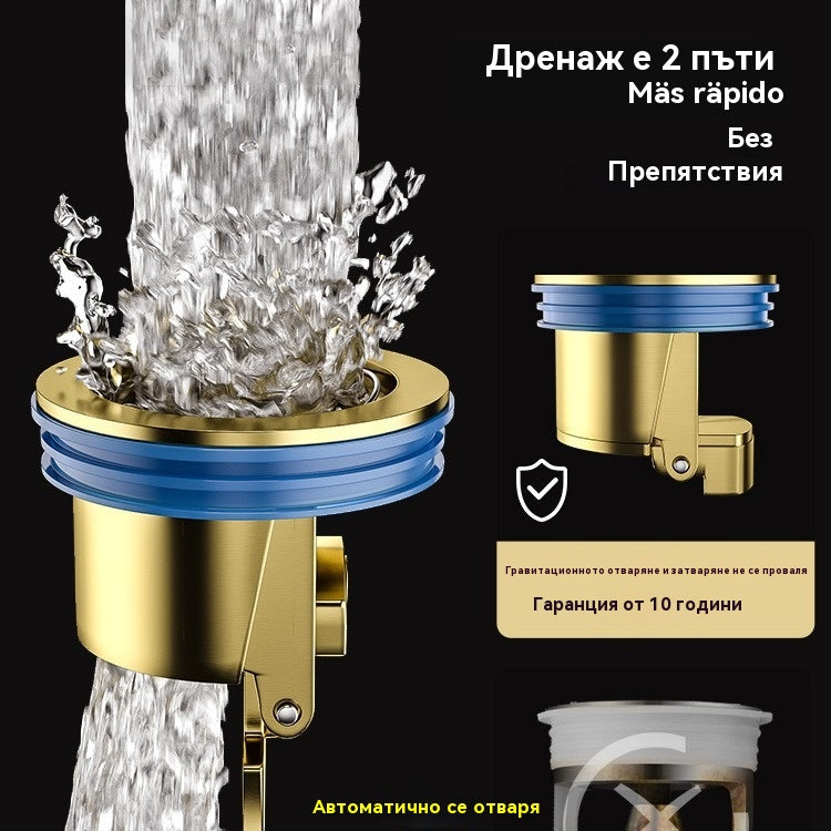 Плащане при доставка🔥🔥 Универсален месингов подов сифон с анти-миризма дезодорираща сърцевина 🚿✨