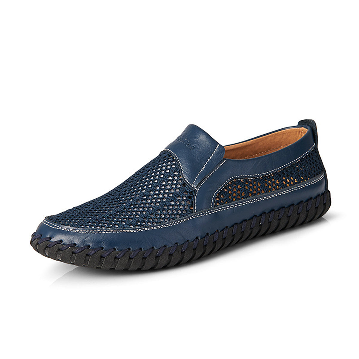 【38-48】👞Нови мъжки обувки от мрежеста кожа за пролет и лято – големи размери, естествена говежда кожа, устойчиви на пот и неприятни миризми, дишащи и удобни