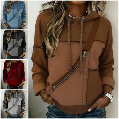 😍30% zniżki!🎀🎀【S-5XL】Damska bluza z długim rękawem i kapturem z nadrukiem
