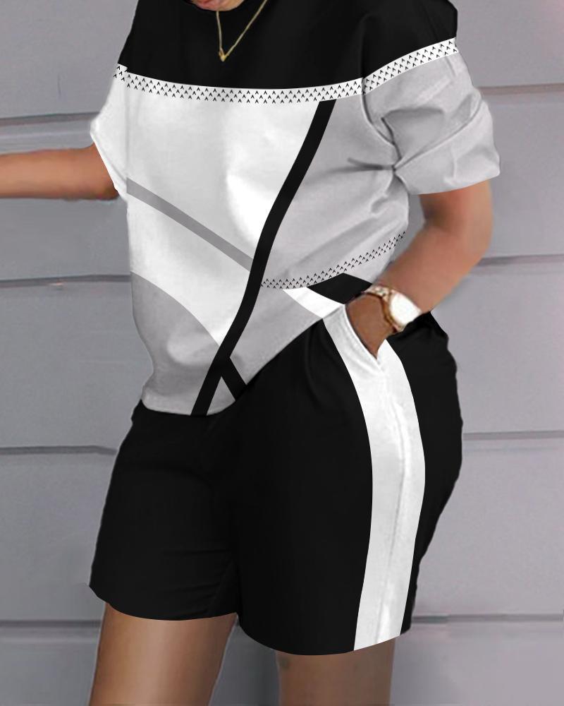 【Płatność przy odbiorze】 Garnitur casual w stylu hip-hopowym (top + spodenki)