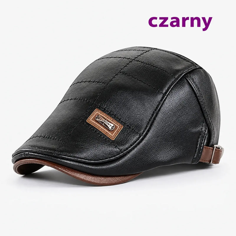 Beret z prawdziwej skóry w stylu vintage – wysoka jakość i ponadczasowy design