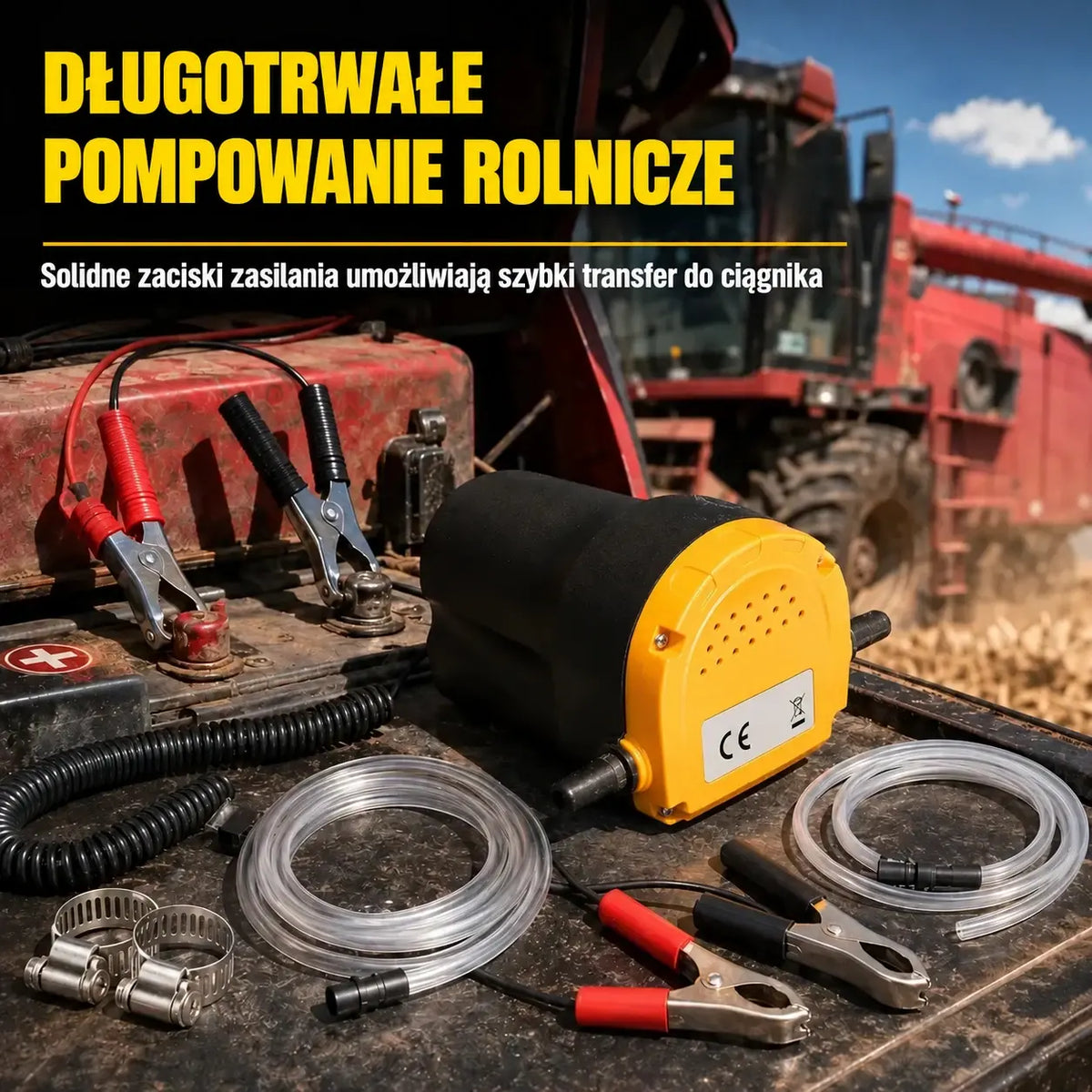 🚗 Przenośna elektryczna pompa samozasysająca 12 V/24 V do przepompowywania oleju napędowego i odsysania oleju samochodowego