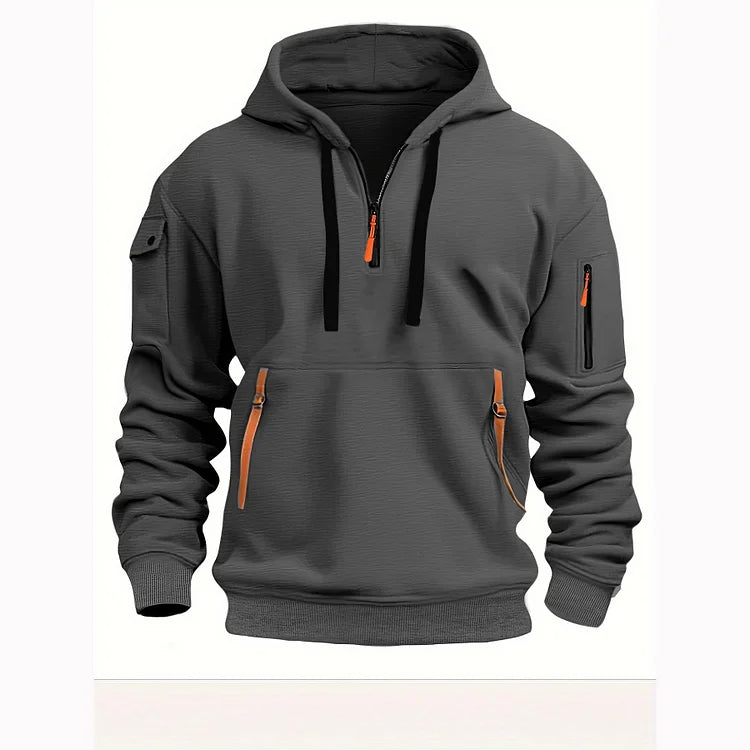 🧥🔥😎【S-5XL】Sudadera deportiva para hombre con cremallera y muchos bolsillos”