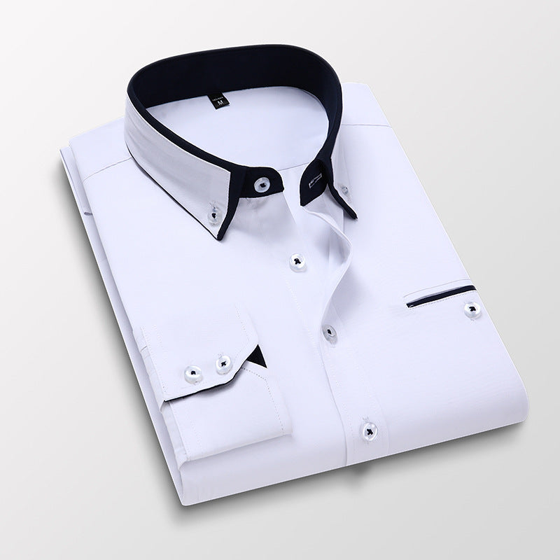 Плащане при доставка🎉【M-5XL】🔥👔 Нова дишаща мъжка бизнес риза в ежедневен стил
