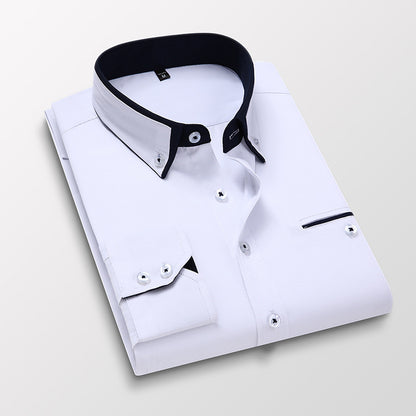 Плащане при доставка🎉【M-5XL】🔥👔 Нова дишаща мъжка бизнес риза в ежедневен стил