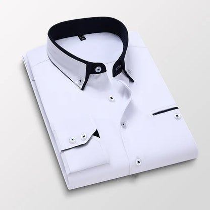 【M-5XL】 Nowa, oddychająca koszula biznesowa męska w stylu casual