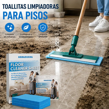🧹✨【4 paquetes, 240 hojas】Láminas limpiadoras solubles para suelos de madera, laminados y azulejos