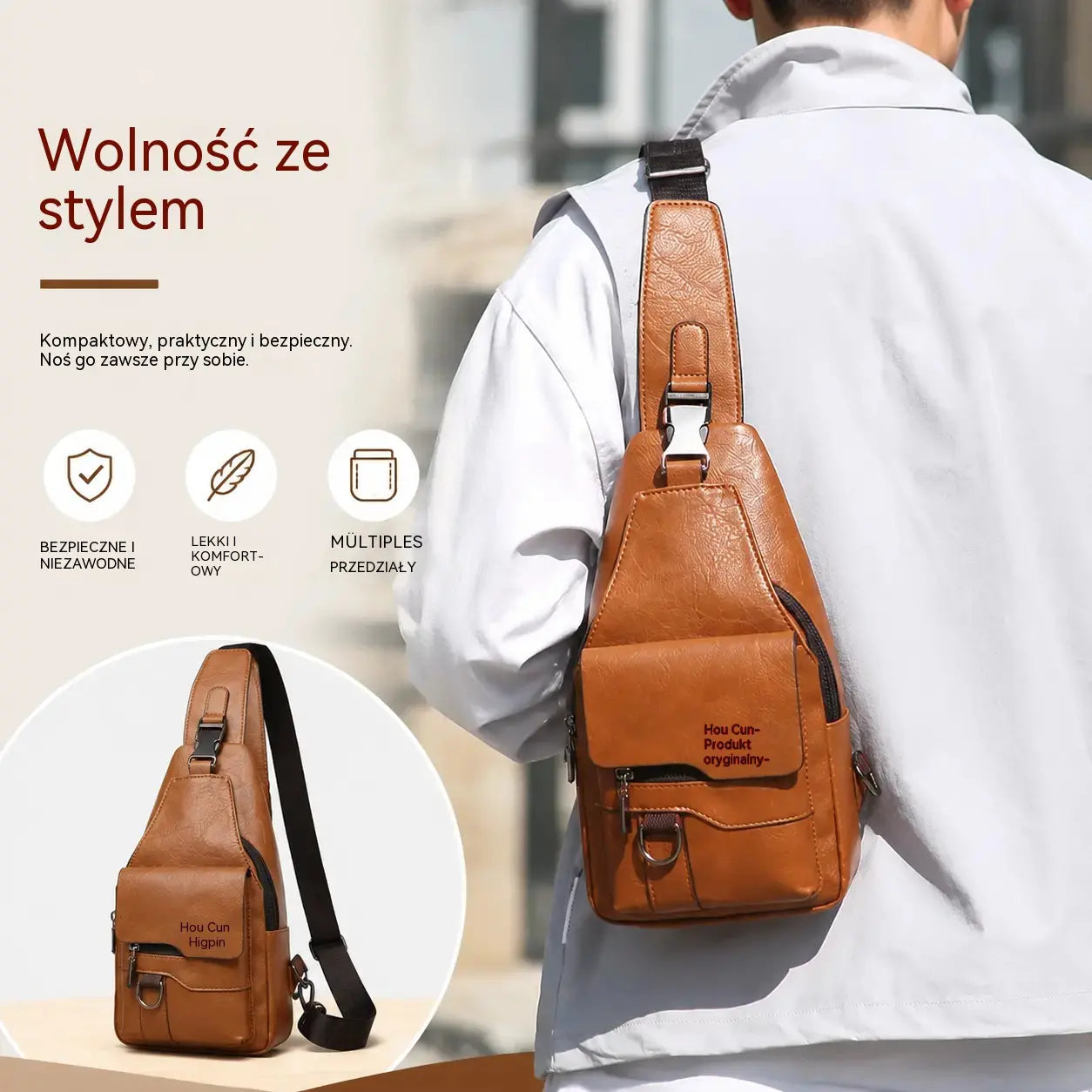 ✅ Wodoodporna torba na ramię w stylu retro, wykonana z prawdziwej skóry: niezbędny element wyposażenia na codzienne dojazdy do pracy.