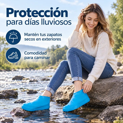 🥾💦Pack de 3 pares de cubrezapatos de goma resistentes | Protección contra agua y barro