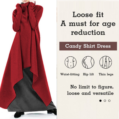 【S-5XL】Sukienka damska na jesień/zimę o nieregularnym kroju