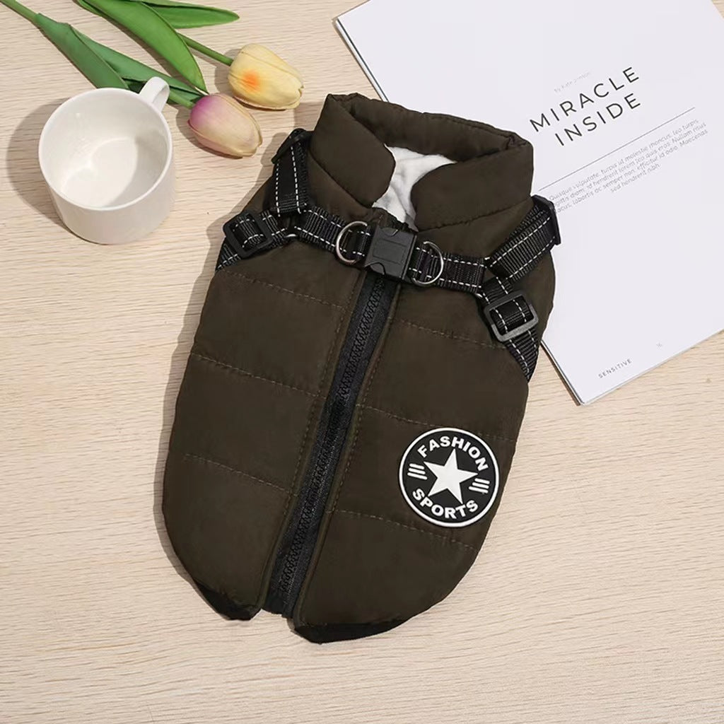 🐕‍🦺【50% de descuento】Traje de esquí de otoño/invierno para mascotas, chaqueta de algodón impermeable y cálida para perros