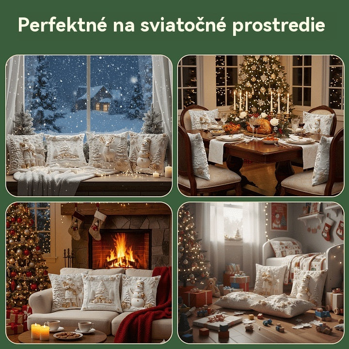 🎅🎄【Set od 4 dijela】Božićna rasprodaja 50% POPUSTA🎄Jastučnica s božićnom tematikom