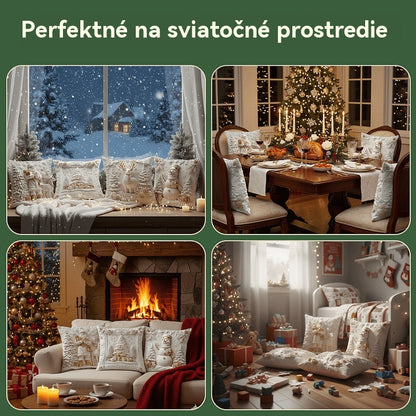 🎅🎄【Set od 4 dijela】Božićna rasprodaja 50% POPUSTA🎄Jastučnica s božićnom tematikom