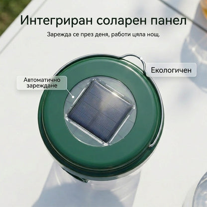🐝☀️Соларен капан за оси за дворове и градини 🔋🌿 – Високоефективен, презареждаем, устойчив на атмосферни условия, покрива до 500 кв. м.