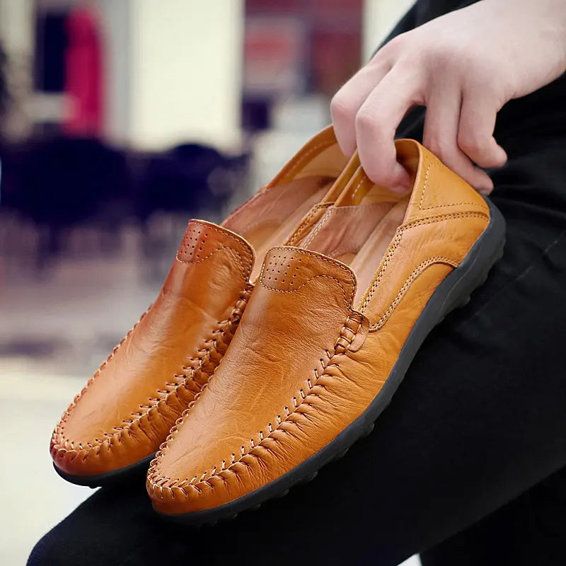 2026 Nowe modne skórzane buty na co dzień dla mężczyzn