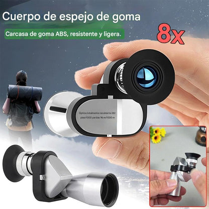 🔭Mini telescopio monocular para teléfono – Telescopio monocular portátil para viajes y observación【Monoculares + Clip para teléfono】