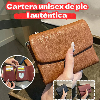 🔥✨【¡Oferta por tiempo limitado!】⏰Cartera unisex Pebble de piel auténtica con protección RFID🔥