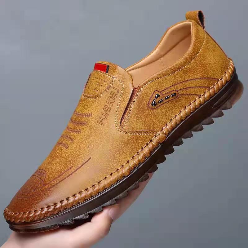 👞🔥【Promoción por tiempo limitado】🔥【39-44】2025 zapatos de cuero hechos a mano, transpirables y cómodos