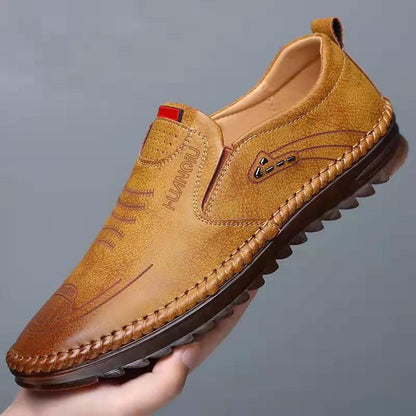 👞🔥【Promoción por tiempo limitado】🔥【39-44】2025 zapatos de cuero hechos a mano, transpirables y cómodos