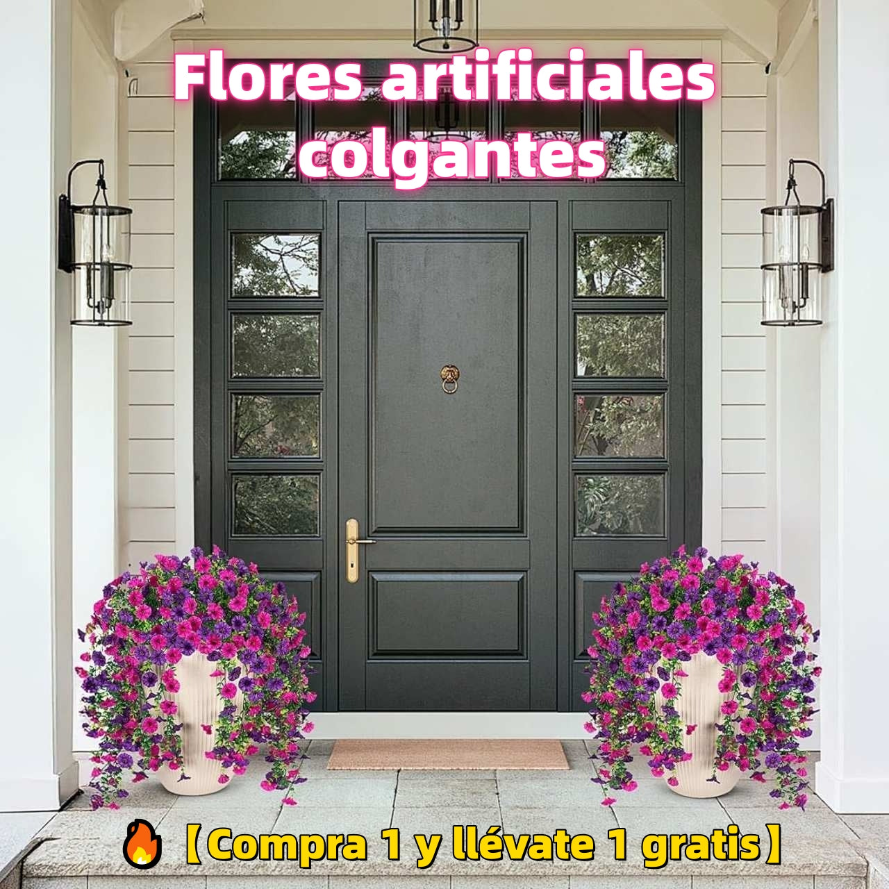 🔥【4 piezas】Flores artificiales colgantes